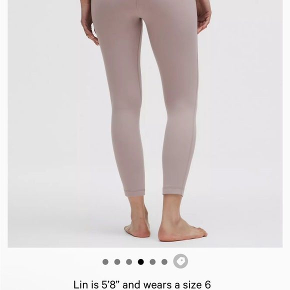 NWT Lululemon Align HR 25” Leggings in Mauve Grey - Picture 2 of 5